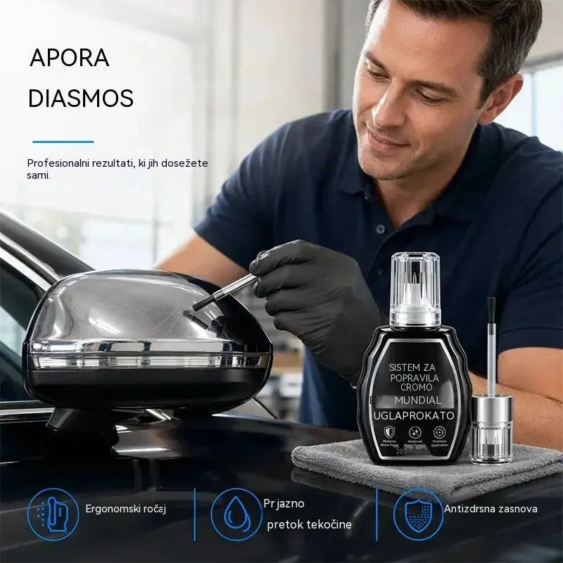 2-delni komplet za samo 22 € 🥳 Najbolje prodajan izdelek 🥳 💞 ✨🚗 Komplet za obnovo kromiranja — Odstrani oksidno plast in povrne kovini visok sijaj | Vrhunska kakovost