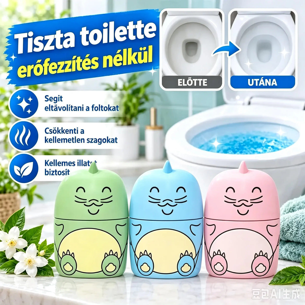 🚽【3 darabos csomag】✨Univerzális WC-tisztító