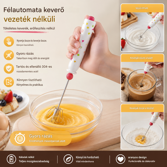 【2 darabos készlet】🥚 Levehető félautomata tojáshabverő (304 rozsdamentes acél)✨Utánvétes fizetés
