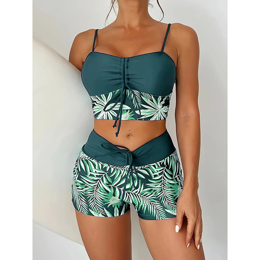🏊‍👙🌴 Elegancki kostium kąpielowy z nadrukiem w dużym rozmiarze