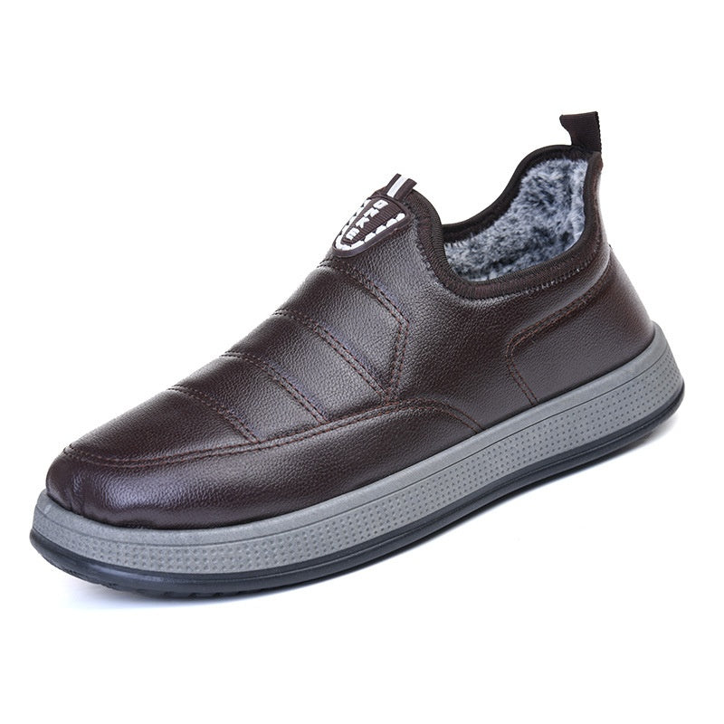 【Μεγέθη 39-44】🔥Νέα χειμερινά casual παπούτσια, επένδυση από φλις, παχύ βαμβακερό άνω μέρος, ζεστά και αδιάβροχα.