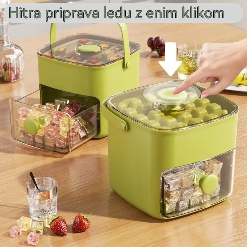 💞Prodanih več kot 50.000! 💥🥤🧊 50 % popust! Ledomat s funkcijo shranjevanja: naredi 48 ledenih kock hkrati, pokrov, ki ne pušča 🏖️✅