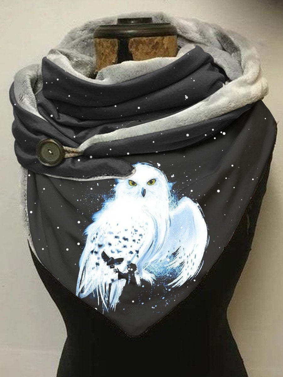 【Kup jedno drugie otrzymasz gratis】🔥Modny, klasyczny ciepły szalik turban 🔥Ciepły szalik z bawełnianym nadrukiem i guzikami
