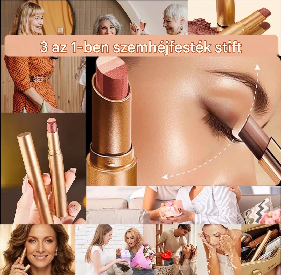 🔥【Vásároljon 1-et, kapjon 1-et ingyen】 ✨3 az 1-ben szemhéjfesték stift – Azonnali ragyogás, lifting hatás és hosszan tartó hatás 💄
