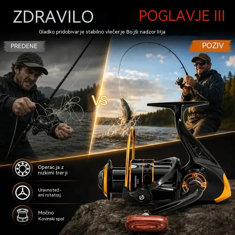 🦈🦈 Ribaška rola za predenje z veliko kapaciteto