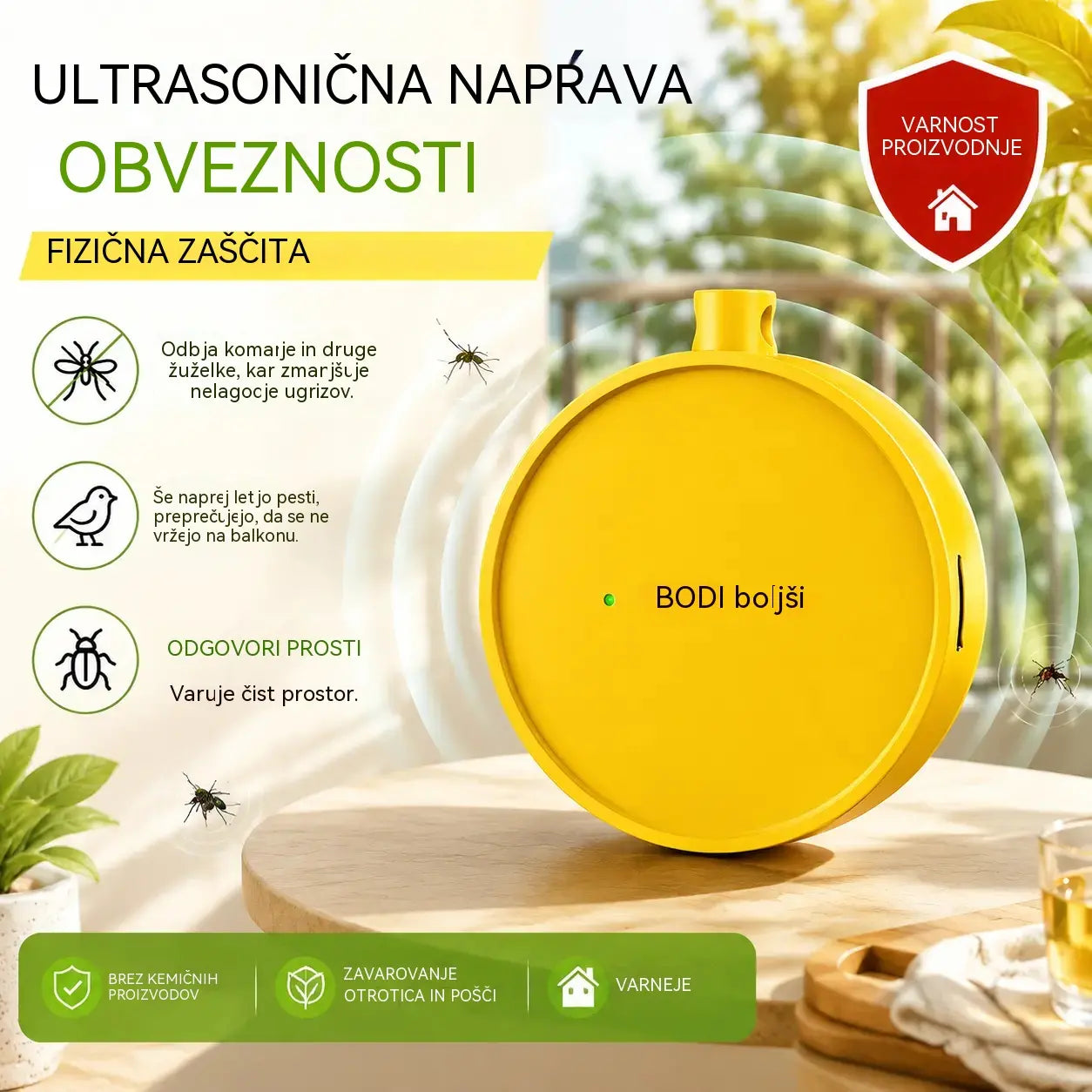 🔥【2 za samo 23 €】🐦 Prenosni ultrazvočni odganjalec ptic | Avtomatski odganjalec golobov, primeren za balkone, vrtove in zunanje prostore