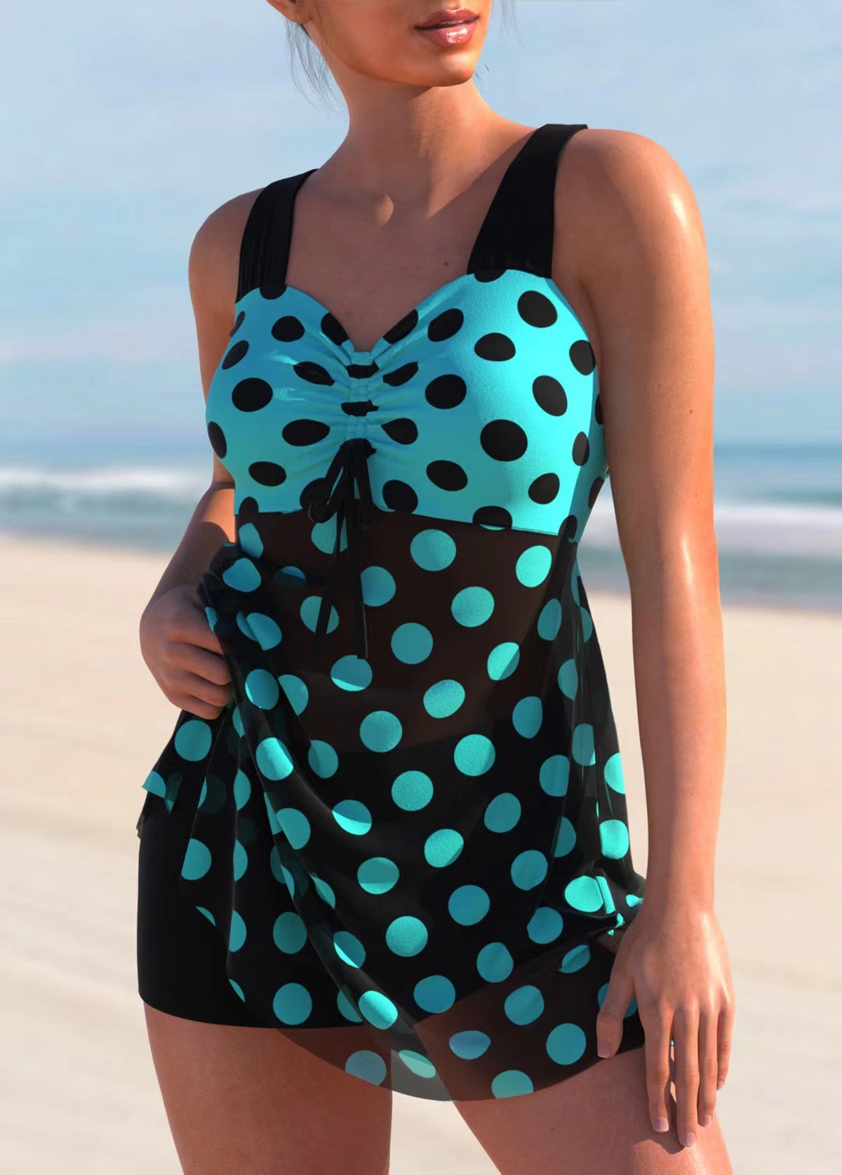 🩱🏖️【50% zniżki 🔥】【S-4XL】🌴😍2025 nowy duży rozmiar damski kostium kąpielowy z nadrukiem, szybkoschnący materiał