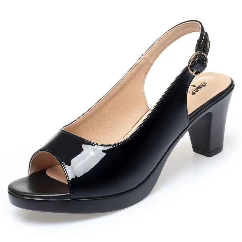 💞Sandale cu toc înalt casual, elegante, gura de pește