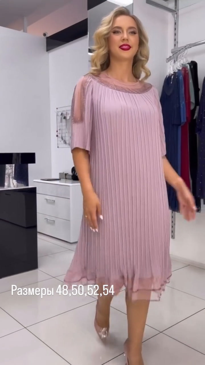🔥🔥【Nowe produkty sprzedające się na gorąco】【S-5XL】Elegancka plisowana sukienka