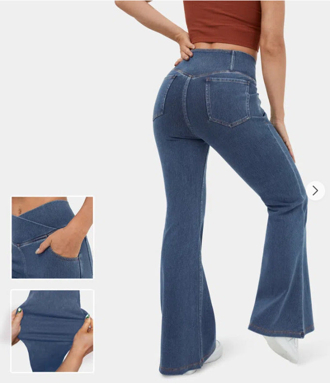 🔥【XS-4XL】👖👖Nowe jeansy typu cross z wysokim stanem