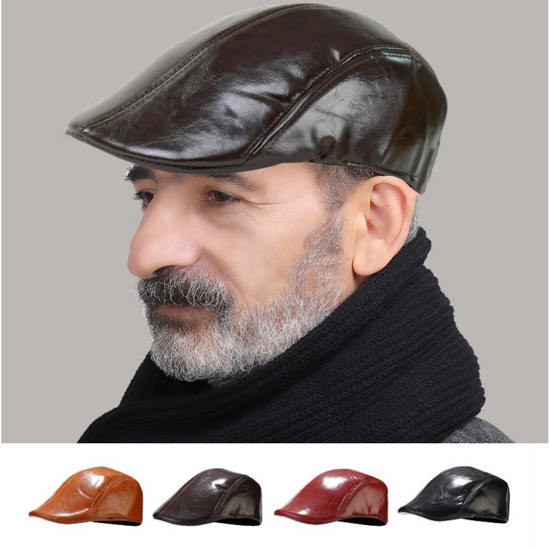 💘Stylowy, retro i ciepły męski beret na jesień i zimę.
