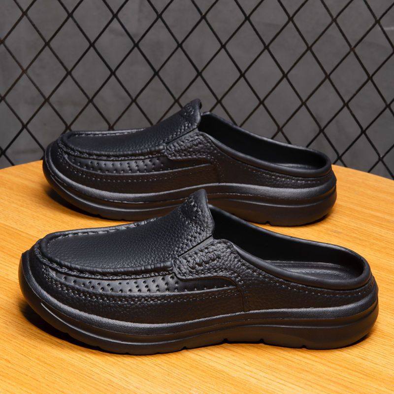 ✨🔥【39-45】Ανδρικές casual δερμάτινες παντόφλες, απλές και άνετες