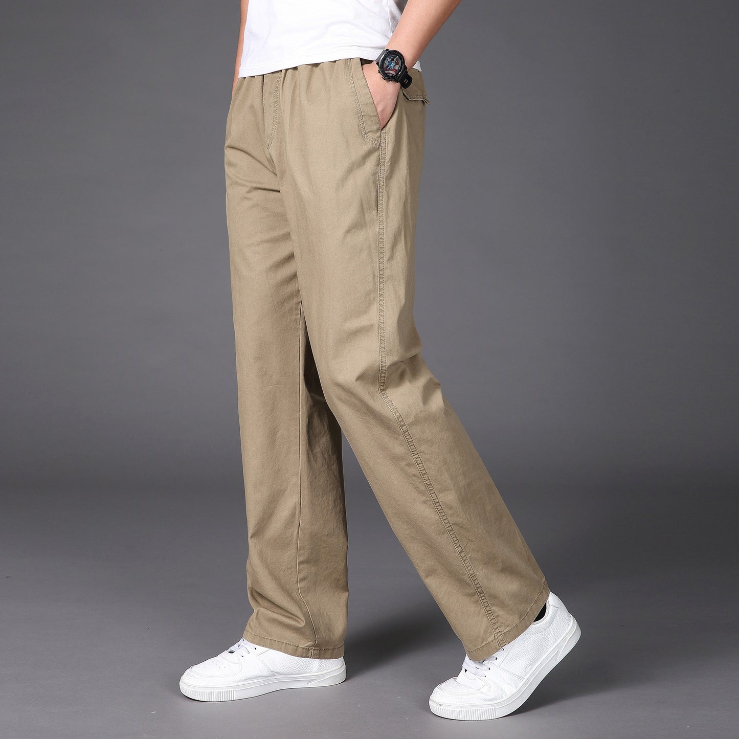 【M-6XL】Férfi egyenes szabású, laza nadrág – nagy méretben, kényelmes és légáteresztő