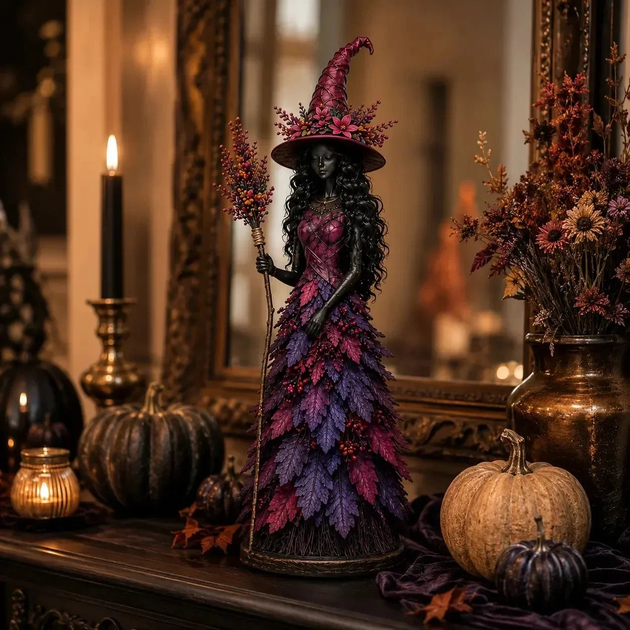 🧙‍♀️ Figura de bruja encantada de otoño