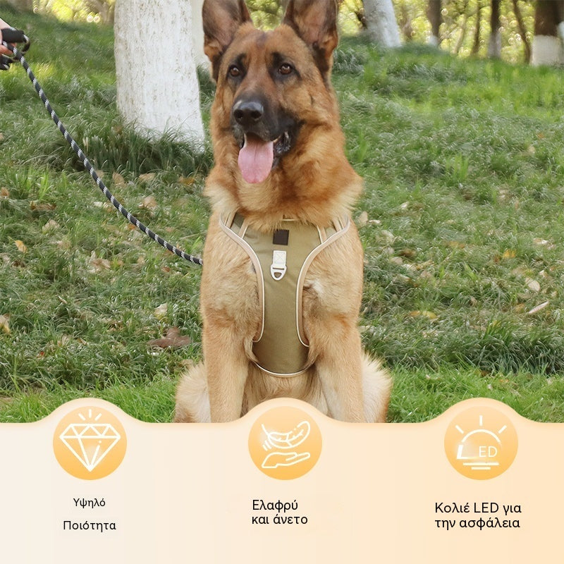 🐶🔥 50% ΕΚΠΤΩΣΗ ΓΙΑ ΠΕΡΙΟΡΙΣΜΕΝΟ ΧΡΟΝΙΚΟ ΔΙΑΣΤΗΜΑ! Ζώνη χωρίς τράβηγμα με λουρί και κολάρο ✨ Μέγιστος έλεγχος και ασφάλεια σε κάθε βόλτα 🌙