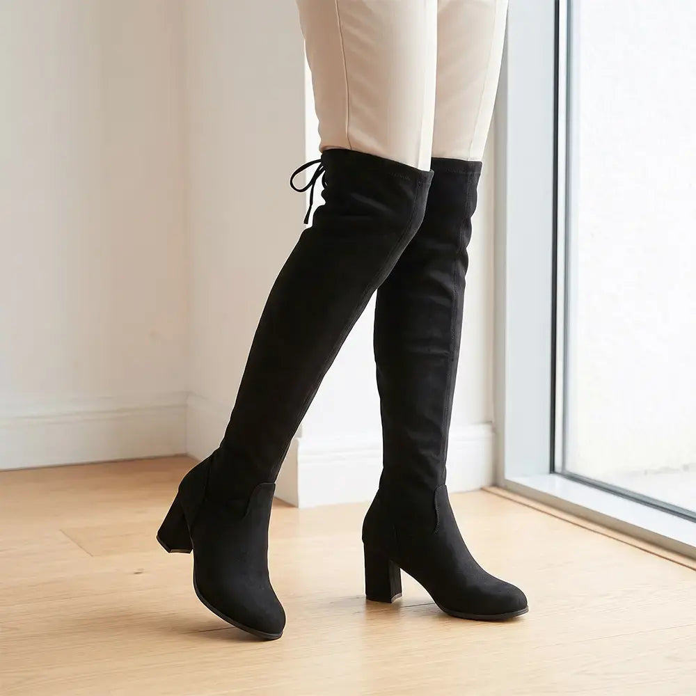 【35-43】👢 Škornji čez kolena 👢 — Takoj jim dodajte eleganten pridih!