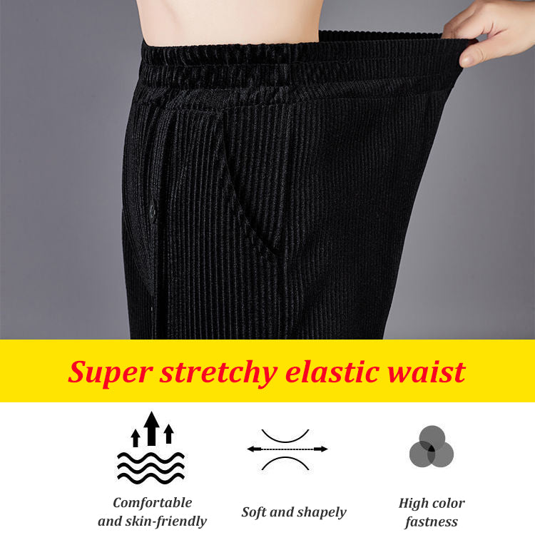 💕【XL-5XL】Aksamitne spodnie damskie zapinane na guziki