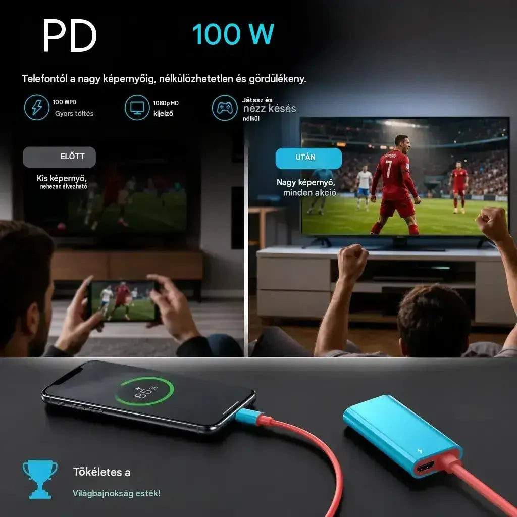 🔥 KORLÁTOZOTT IDEJŰ AJÁNLAT: 50% kedvezmény! 🔥 USB-C - HDMI adapterkábel Switchhez