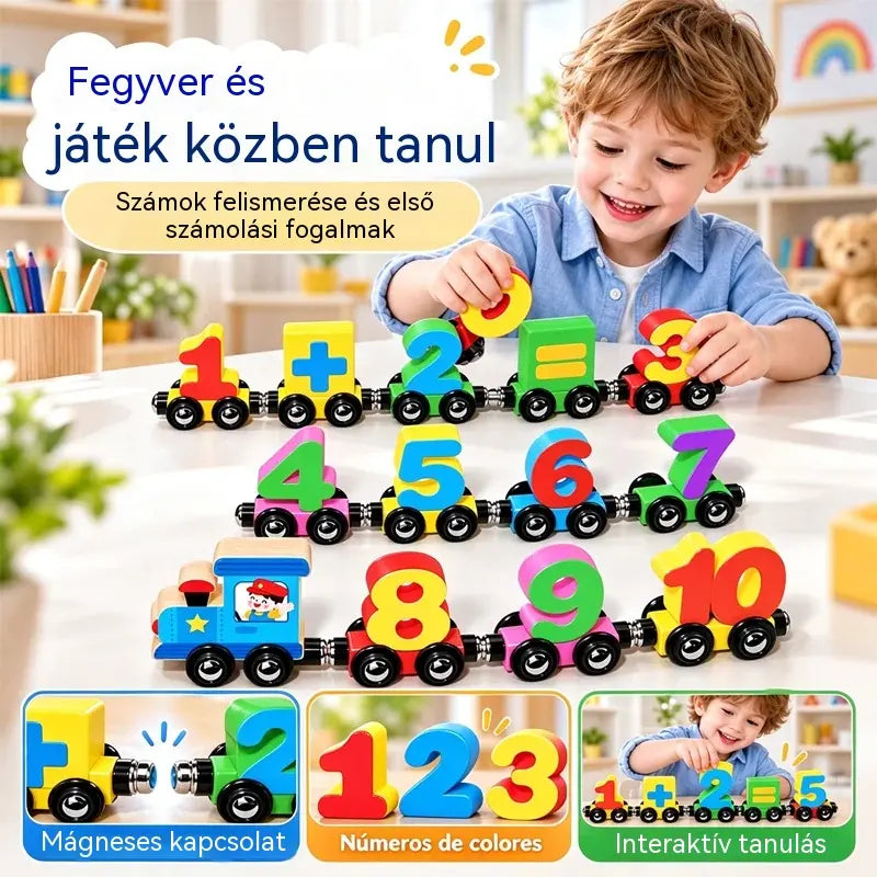 🔥Vásároljon 1-et, kapjon 1-et ingyen🔥🚂 Mágneses számvonat gyerekeknek | Fejlesztő építőjáték – tanulás játékon keresztül