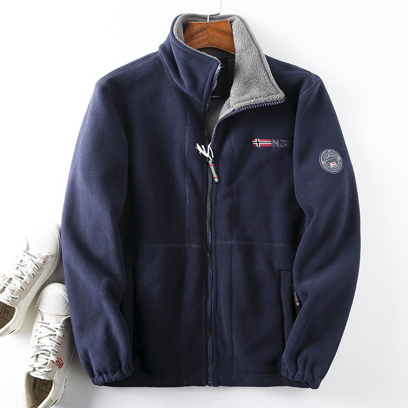 【S-3XL】 Ανδρικό ζεστό βαμβακερό παλτό casual μάλλινο μπουφάν διπλής όψης