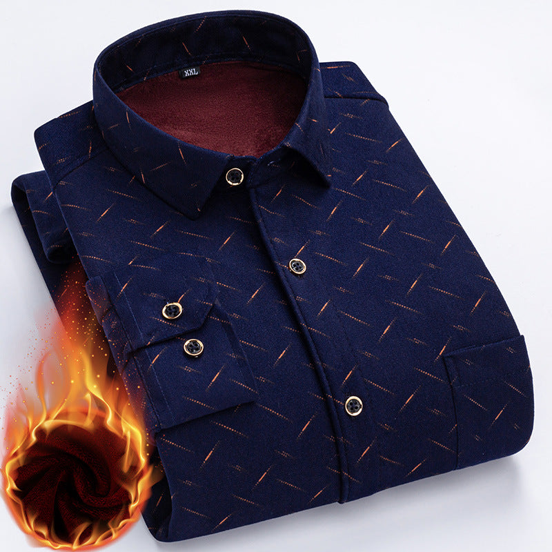 👔【L-5XL】Nova jesensko/zimska moška topla dvostranska flis majica, elegantna in vsestranska.