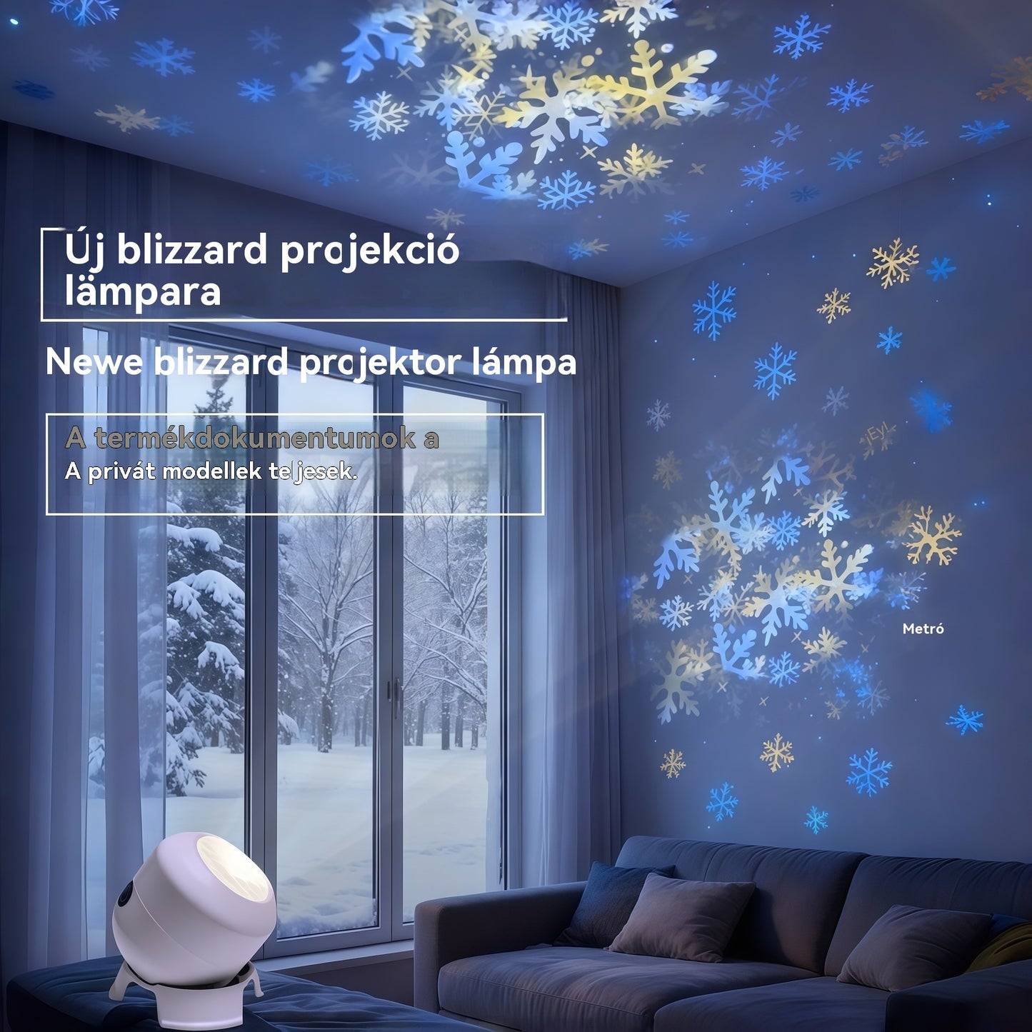 【50% kedvezmény ma】Dinamikus forgó LED projektor