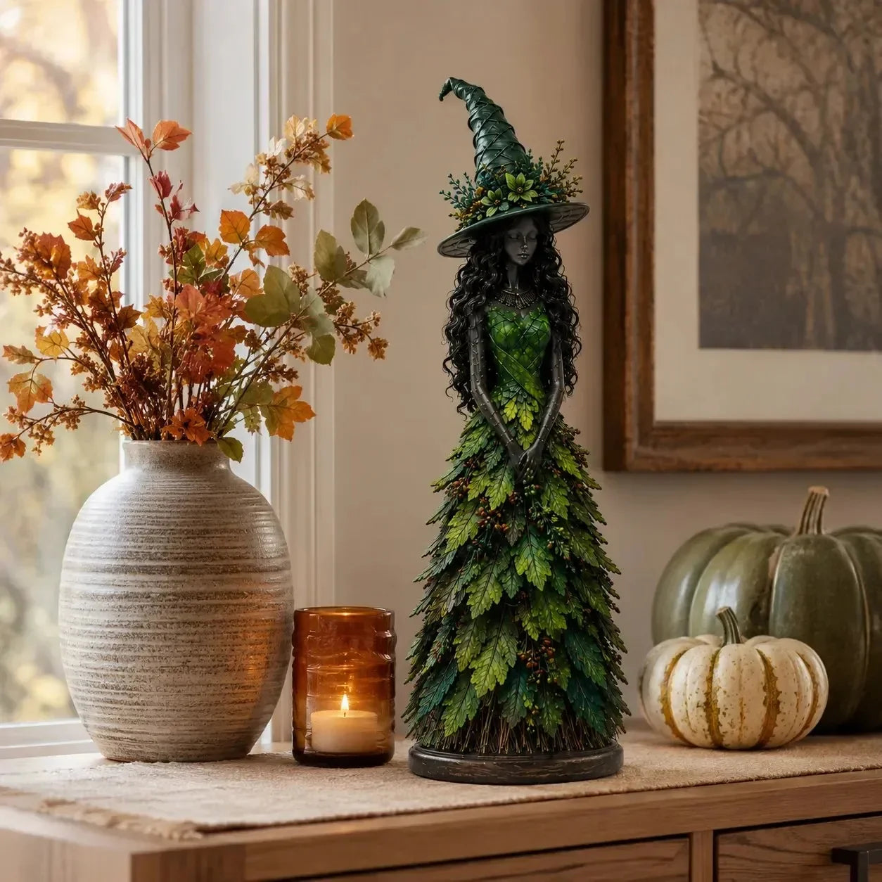 🧙‍♀️ Figura de bruja encantada de otoño