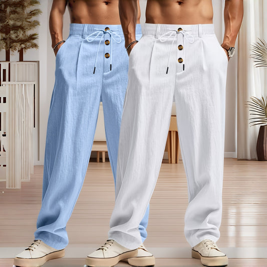 👖👖 【S-3XL】 Ανδρικά ρούχα πολυτελείας υψηλής ποιότητας. Στενή εφαρμογή, ίσιο κόψιμο στο πόδι—αναπνέοντα και άνετα.