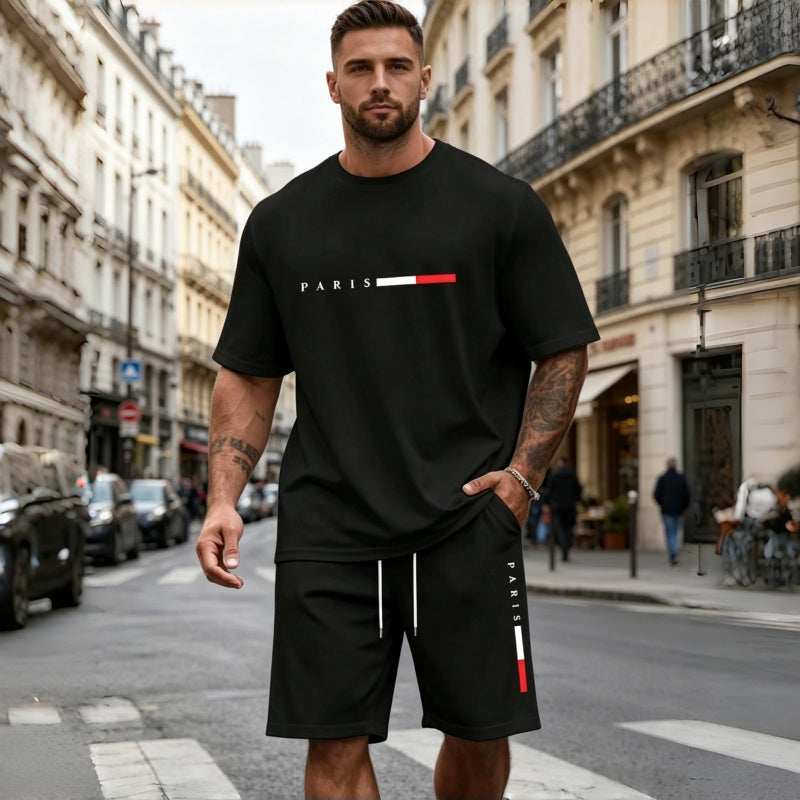 🔥👌【S-5XL】Férfi nyári kétrészes sportöltöny: Mindennapi viseletre és hétköznapi otthoni viseletre is alkalmas ✅ Utánvétes fizetés lehetséges