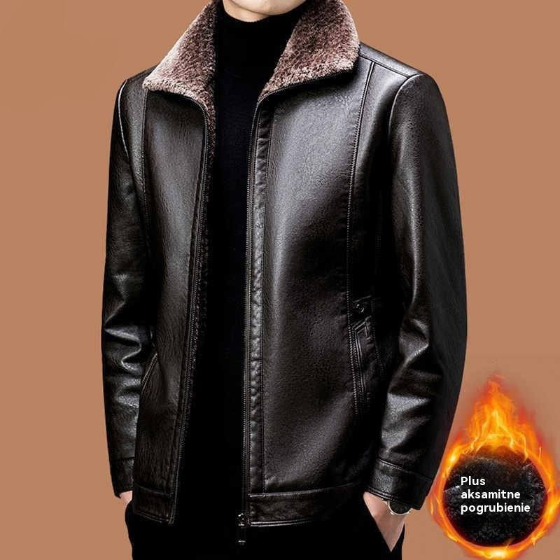 Αντικαταβολή🔥🔥【M-3XL】🖤Ανδρικό Χειμερινό Μαλακό Χοντρό Μπουφάν από Δέρμα Προβάτων