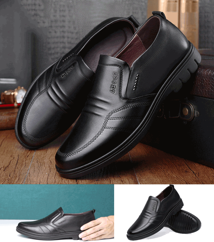 👞【39-44】2025 Męskie buty sportowe na co dzień, skóra naturalna, miękka podeszwa, antypoślizgowe, oddychające