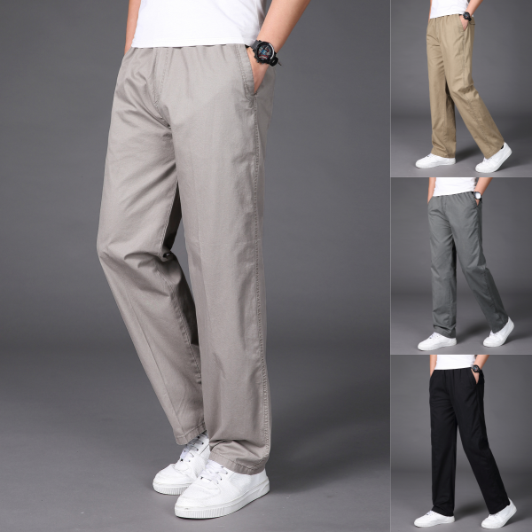 【M-6XL】Férfi egyenes szabású, laza nadrág – nagy méretben, kényelmes és légáteresztő