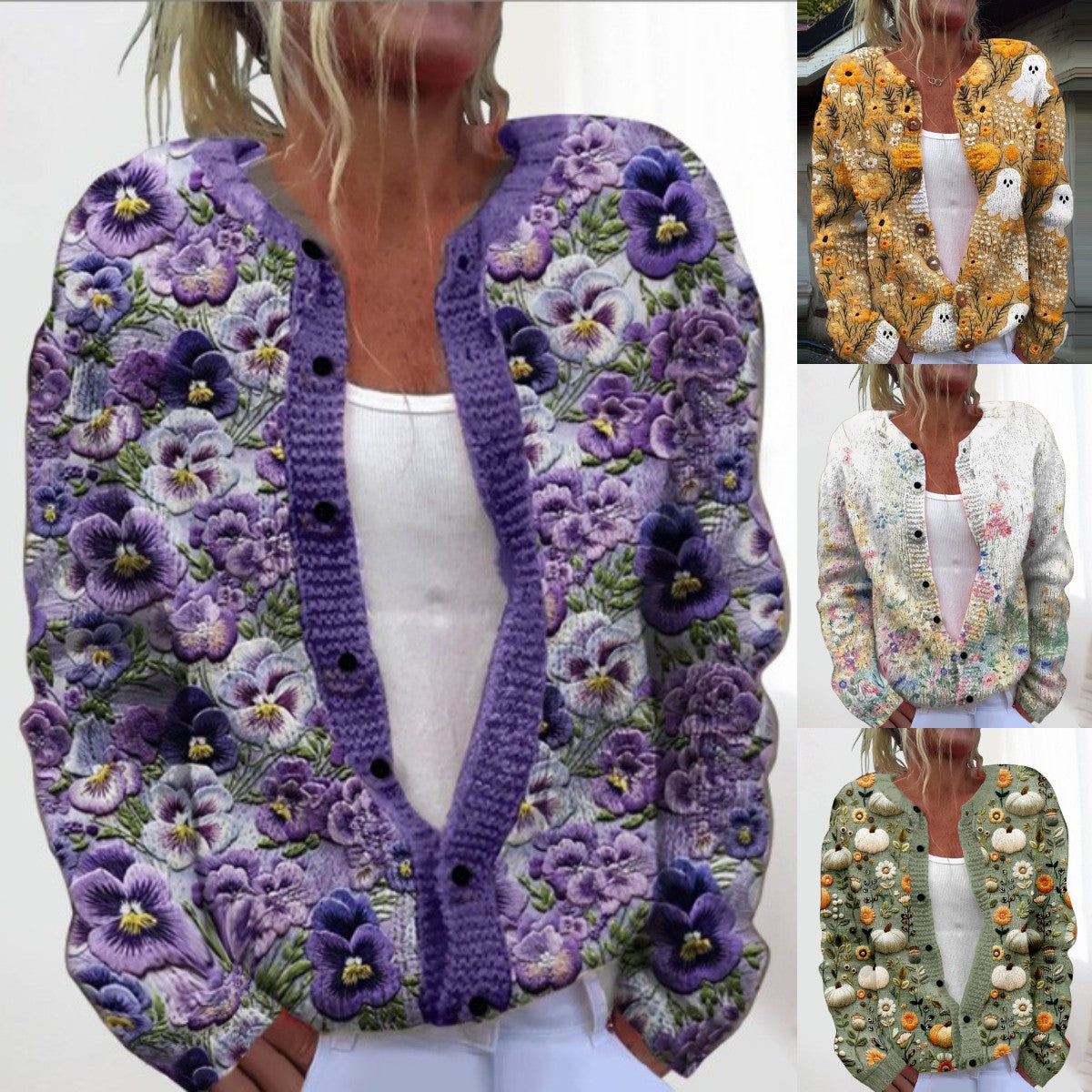 🌸 Ζεστό και άνετο, ιδανικό για το φθινόπωρο, Νέο, μοντέρνο και άνετο γυναικείο ζακετάκι