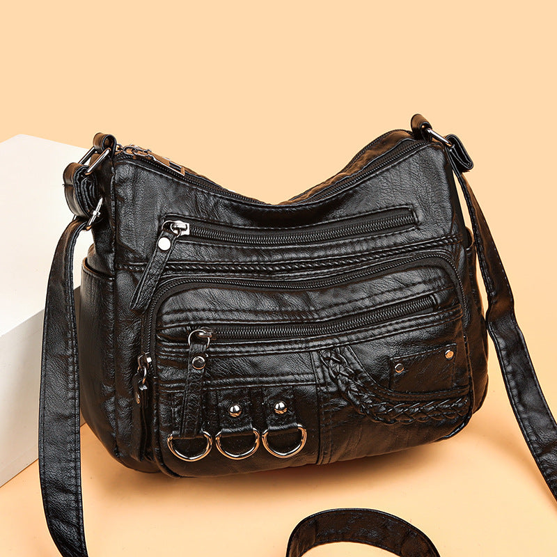 👜2026 Νέα τσάντα ώμου / crossbody από μαλακό δέρμα με μεγάλη χωρητικότητα