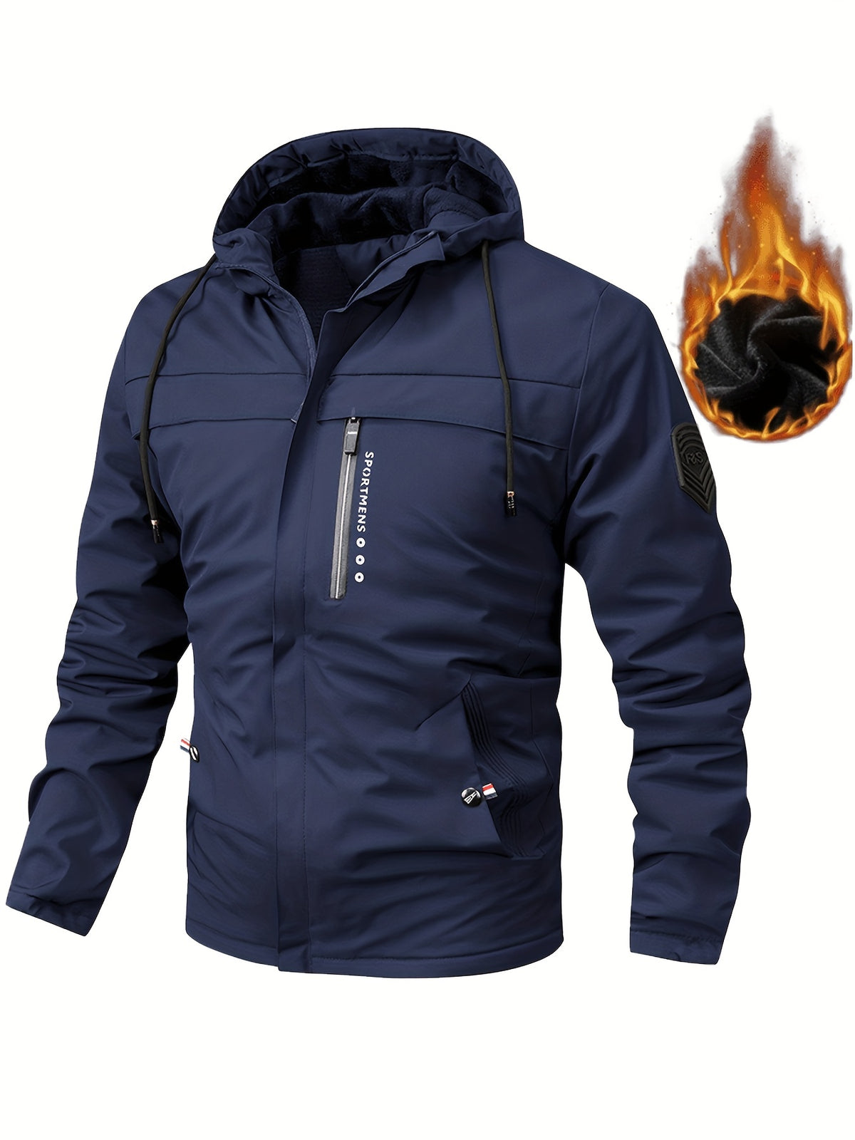 🧥🔥【XS-XL】Moška topla flis jakna s kapuco – zimska jakna za aktivnosti na prostem – vodoodporna jakna