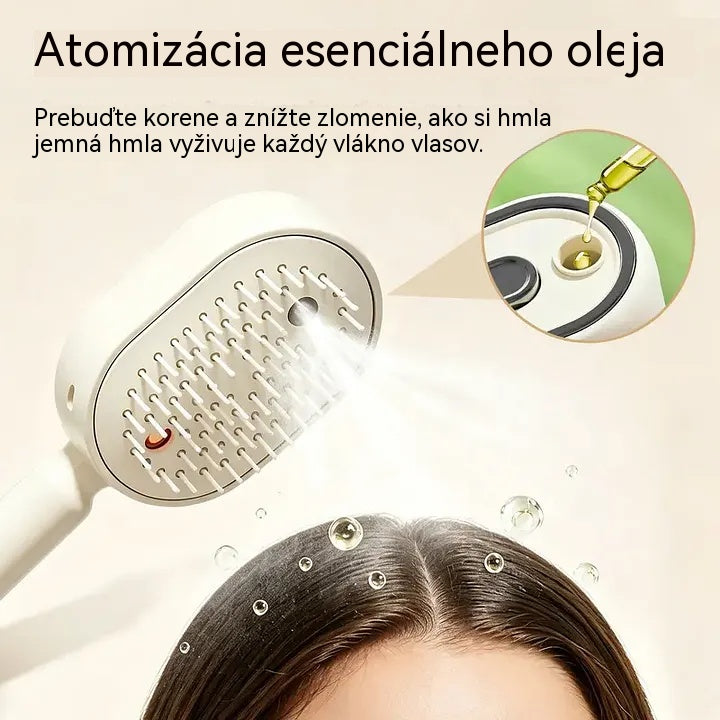 Elektromos permetező párnás masszázsfésűvel