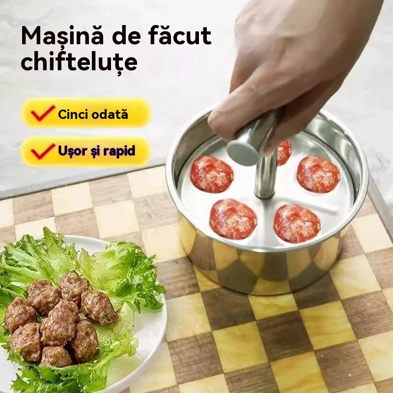 🔥Rozsdamentes acél húsgombóckészítő, egy praktikus konyhai eszköz – tökéletes húsgombócok és halgombócok készítéséhez 🍖🐟