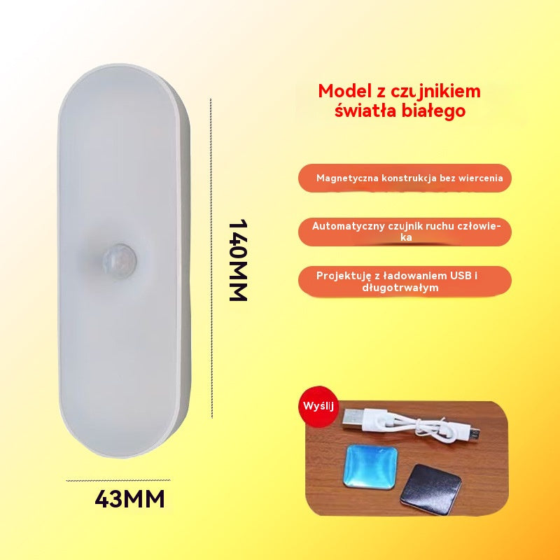 ✨【Kup 1 i otrzymaj 1 gratis】🏡💡Inteligentna dioda LED z wykrywaniem ciała ludzkiego, łatwa w ładowaniu i praktyczna
