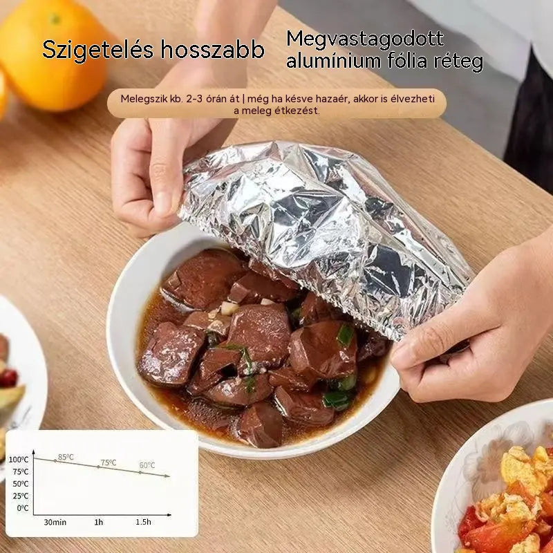 💥【100db】🍎🔥 Élelmiszeripari minőségű alumíniumfólia szigetelőborítás