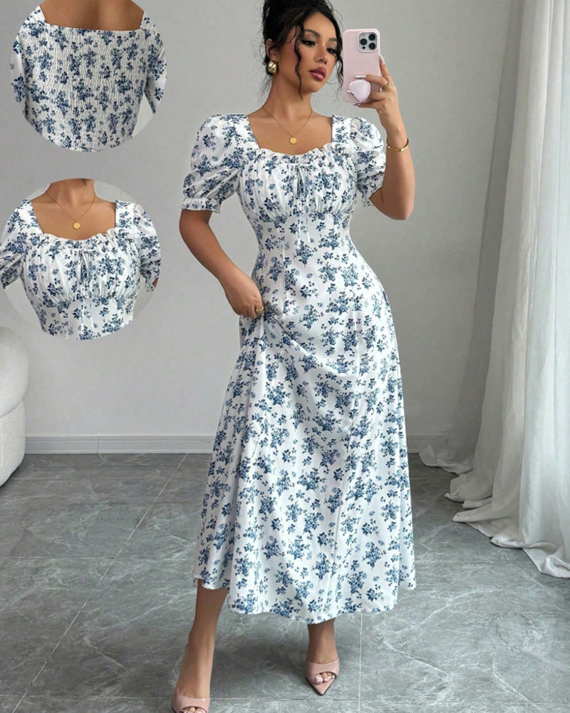 👗Zadnji dan promocije -50% popust! 【S-2XL】Elegantna poletna potiskana obleka, zračna in udobna, enostavna za ujemanje in vitka.