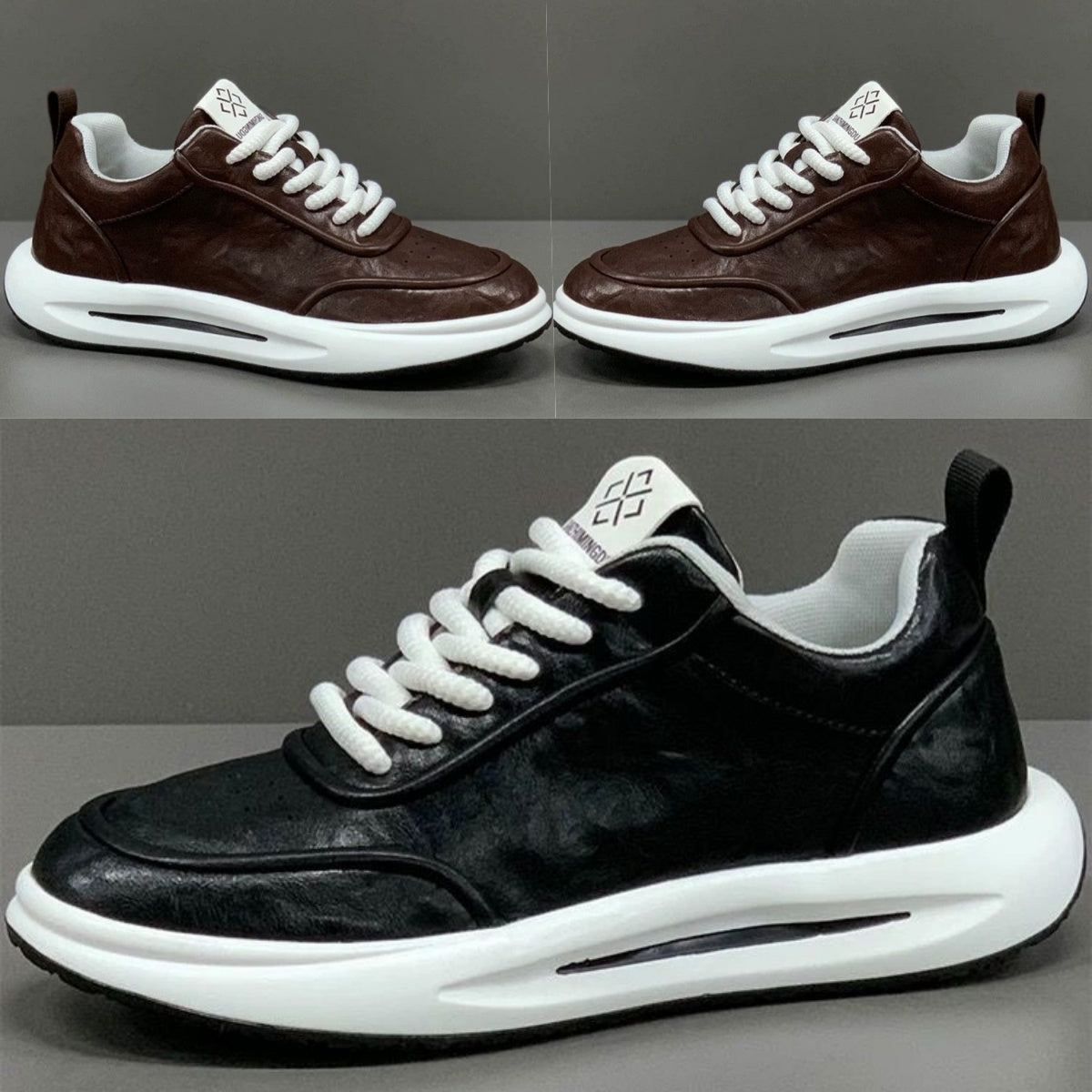 👨👞【39-44】Skórzane trampki dla mężczyzn
