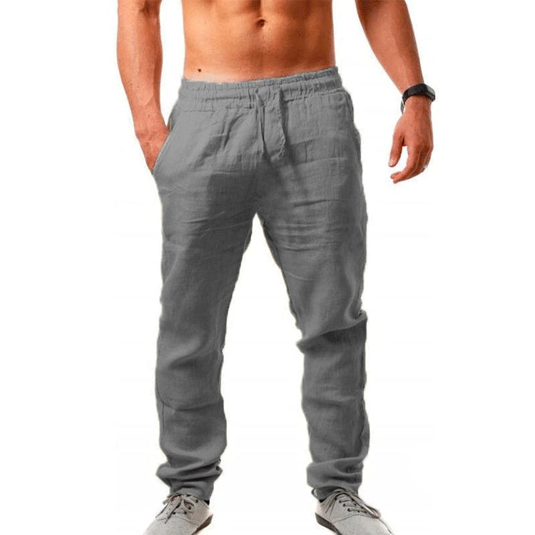😍👖【S-4XL】💥2025 nowe letnie męskie spodnie sportowe casualowe duży rozmiar, szeroka wersja oddychającego materiału bawełnianego i lnianego