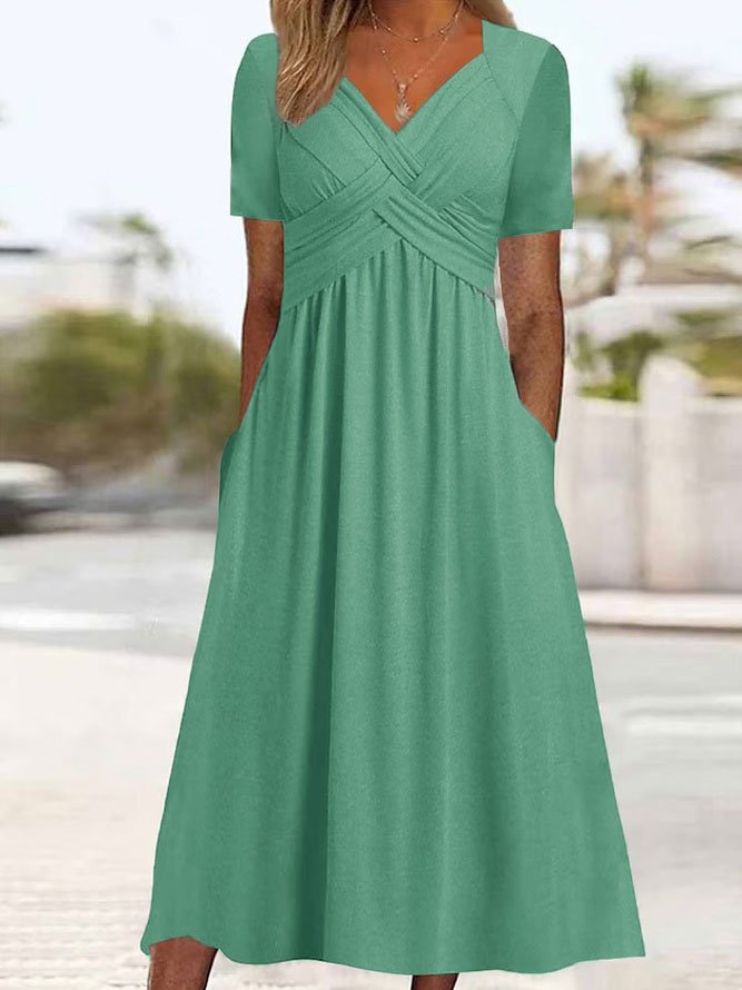 🔥50% zniżki przez ograniczony czas🔥【S-5XL】Nowa bawełniana sukienka midi casualowa