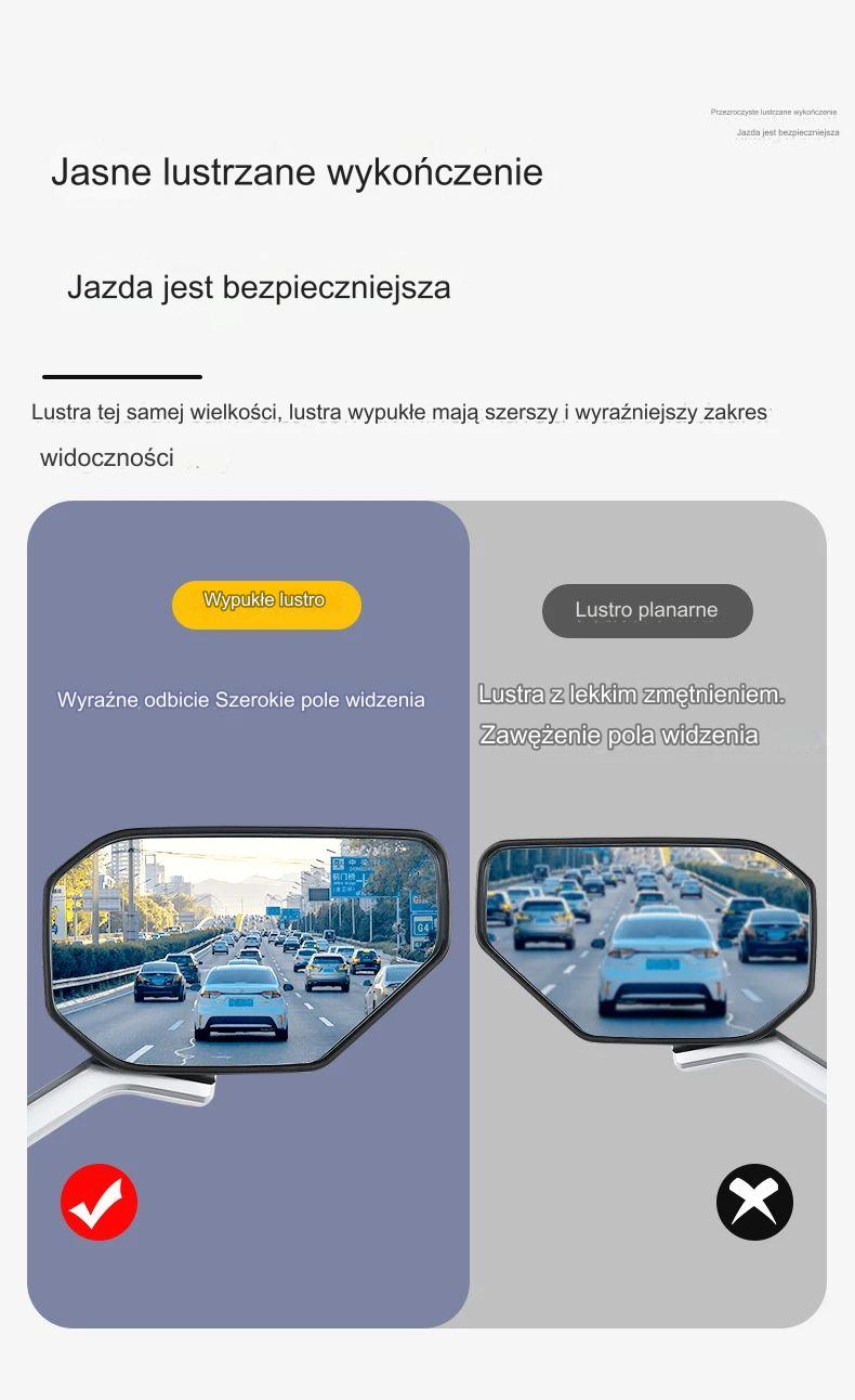 🏍️Regulowane lusterko wsteczne HD do motocykla