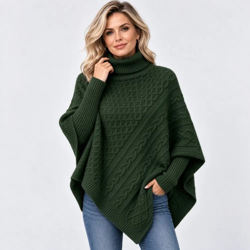 【S-3XL / 6 barv】 Jesensko/zimski pleten pulover z ovratnikom – ohlapen kroj, debela pletenina