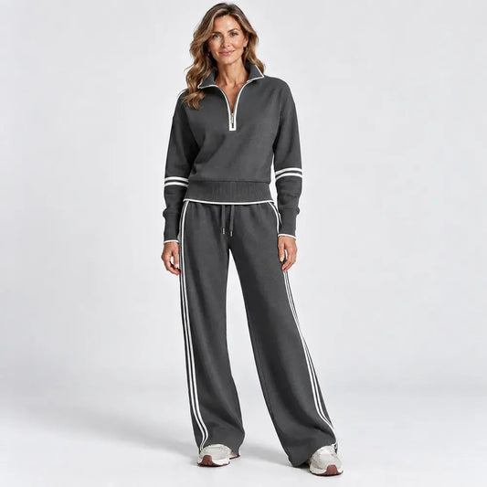 🍁 Dvodelni komplet [jakna + hlače] 32 € 🔥🖤 Vključuje ležeren športni top in široke hlače v živahnih barvah 🔥