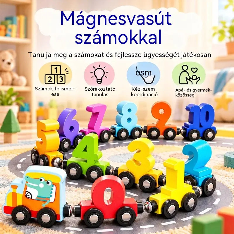🔥Vásároljon 1-et, kapjon 1-et ingyen🔥🚂 Mágneses számvonat gyerekeknek | Fejlesztő építőjáték – tanulás játékon keresztül