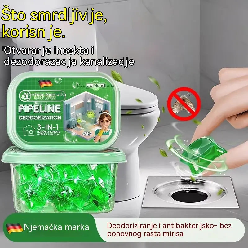 2 cajas (100 cápsulas) — 🔥🎉 ¡Agotadas! 30 000 personas ya las han comprado 🎉. Cápsulas de bioenzimas para eliminar olores de alcantarillas.