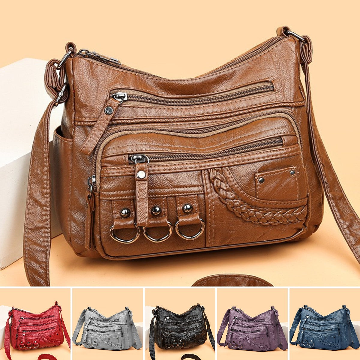 👜2026 Νέα τσάντα ώμου / crossbody από μαλακό δέρμα με μεγάλη χωρητικότητα