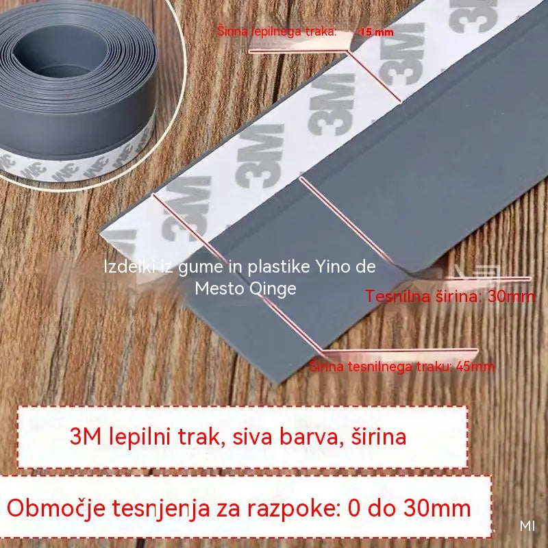 🚪 Tesnilni trak za spodnjo stran vrat iz PVC-ja – odporen proti prahu in vetru